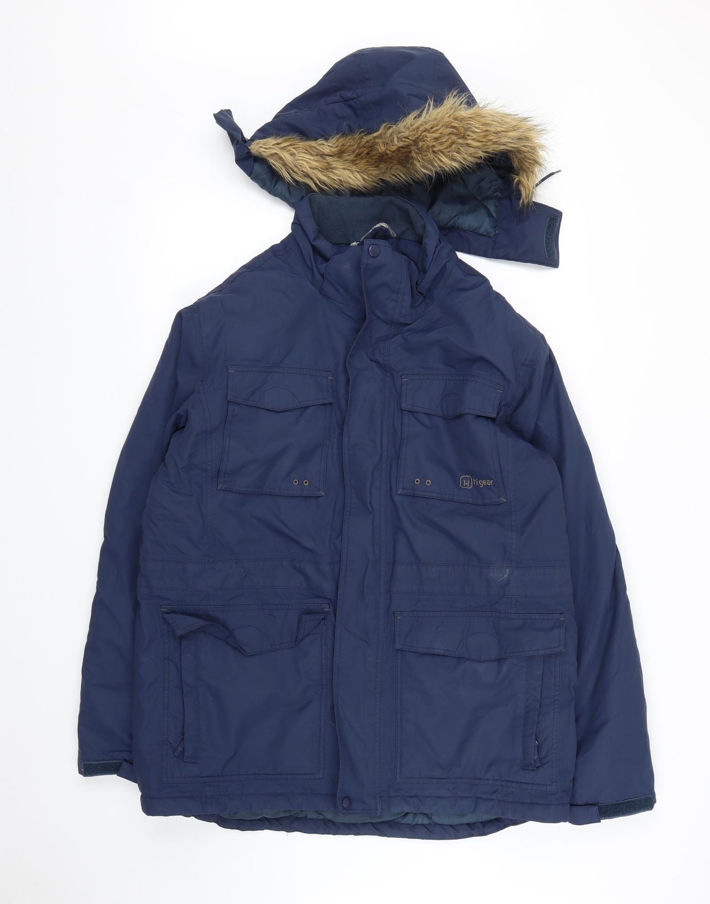 Hi Gear Mens Blue   Parka Coat Size M