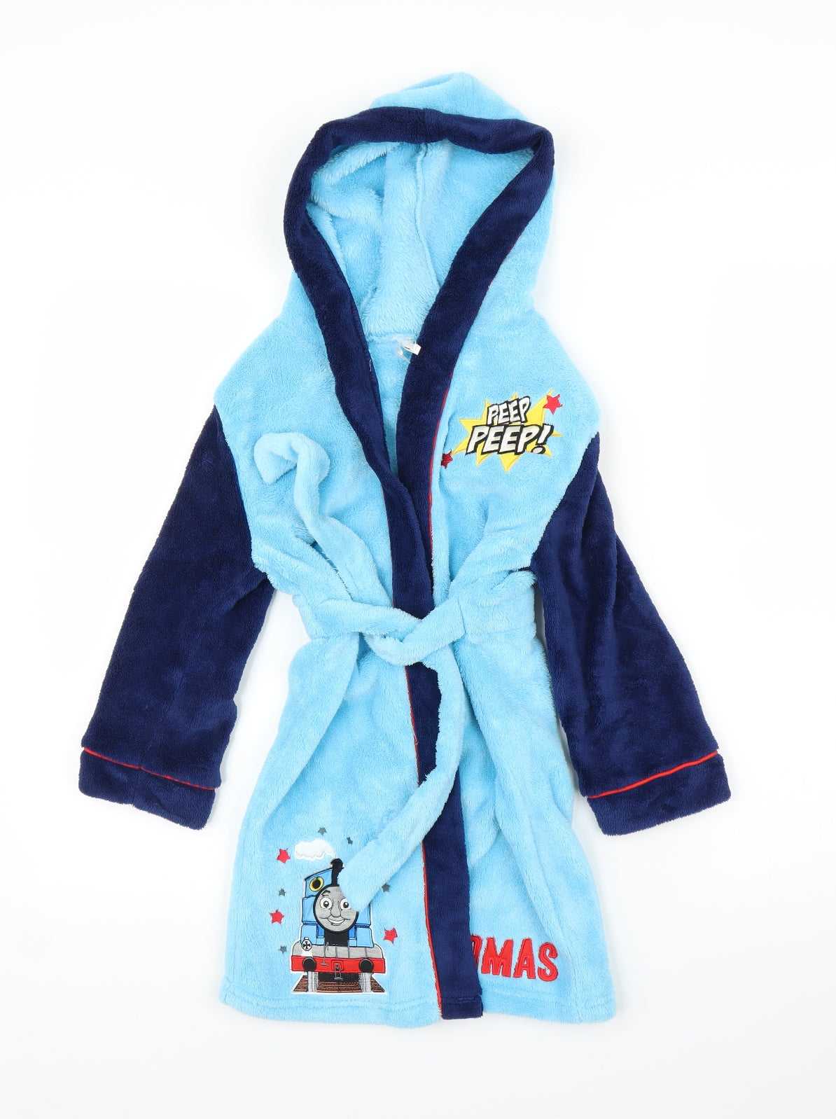 Mini Club Boys Blue Solid Fleece  Robe Size 4-5 Years  - Thomas the Tank Engine