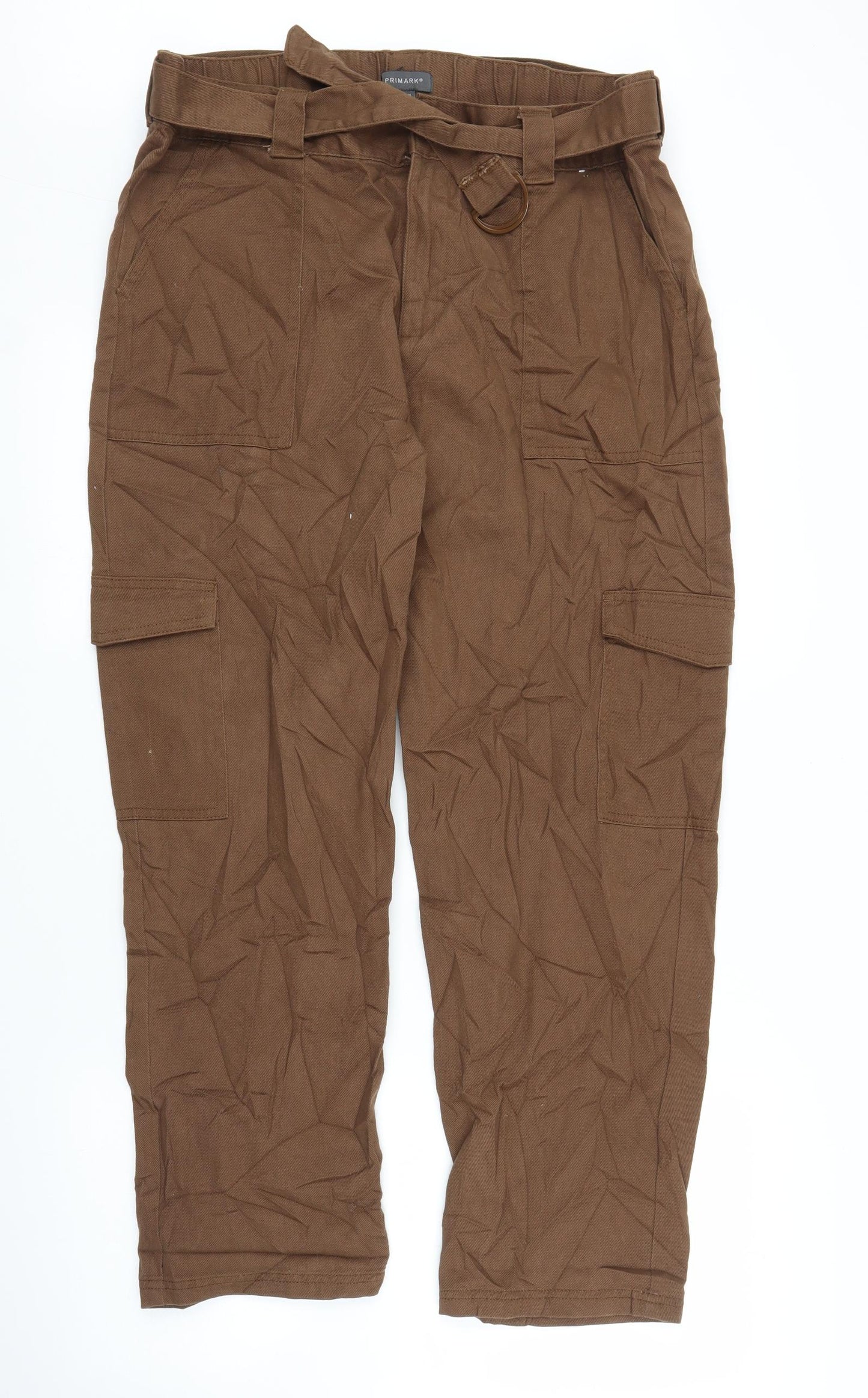Primark Womens Brown   Cargo Trousers Size 18 L27 in
