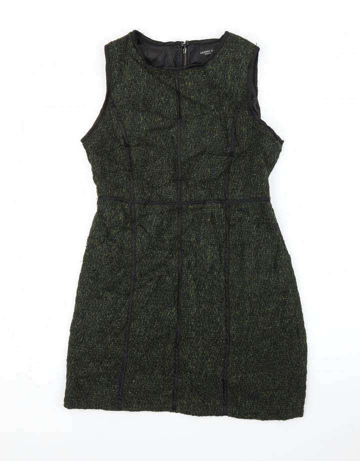 Cherry Couture Womens Green Sheath Size M