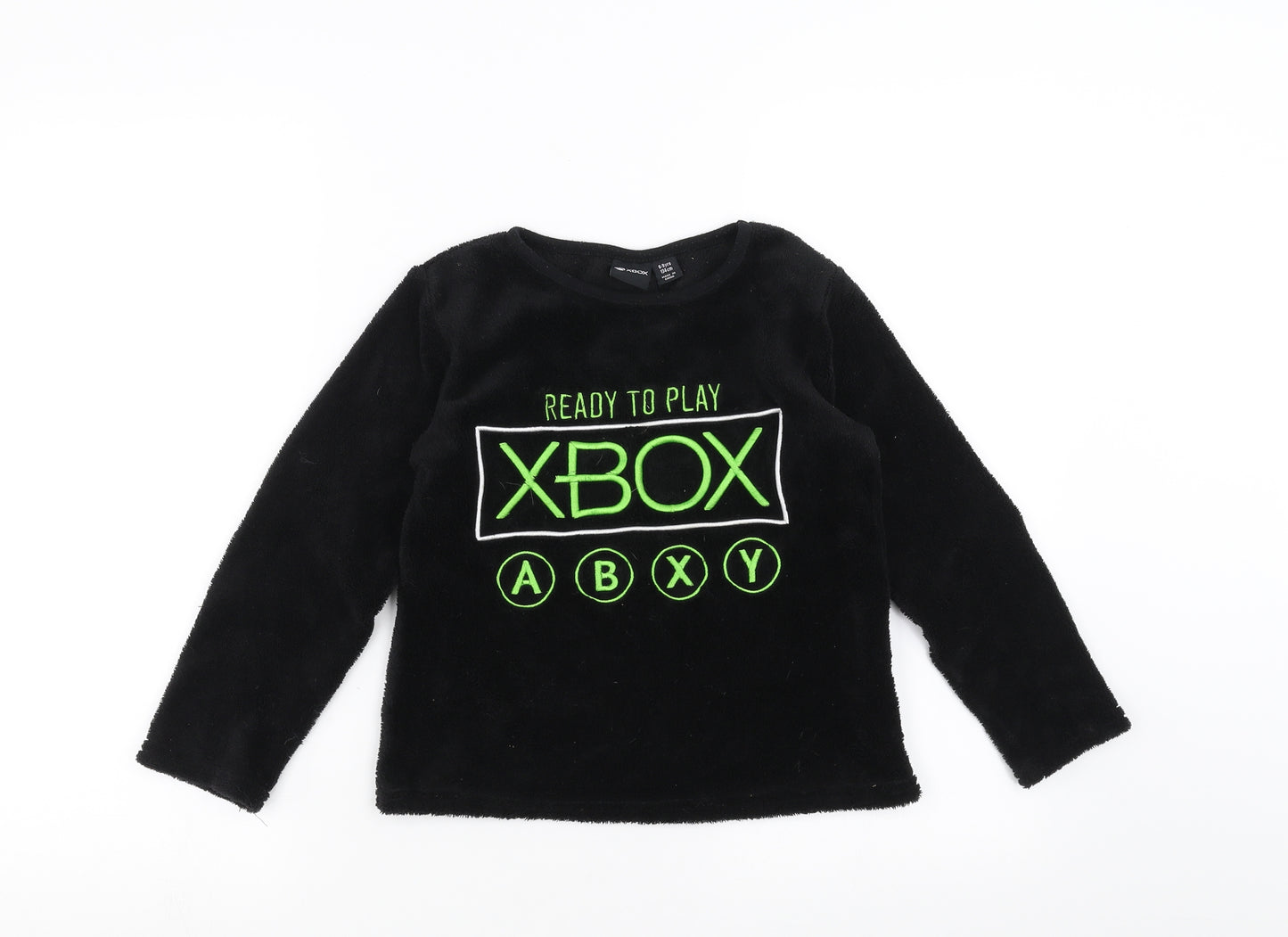 Primark Boys Black  Fleece Pullover Jumper Size 8-9 Years  - XBox