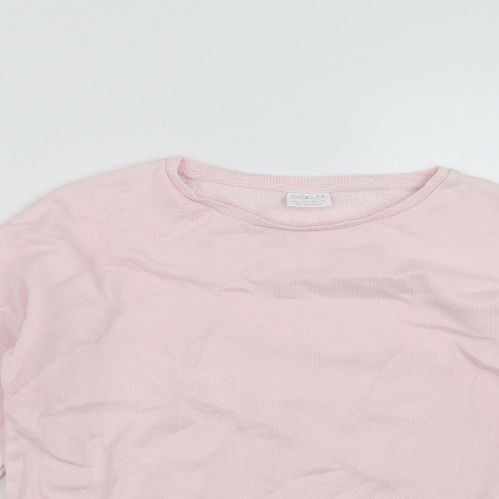 F&F Girls Pink   Pullover Sweatshirt Size 9-10 Years