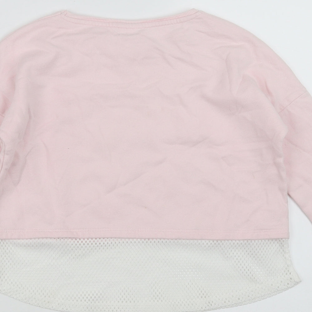 F&F Girls Pink   Pullover Sweatshirt Size 9-10 Years