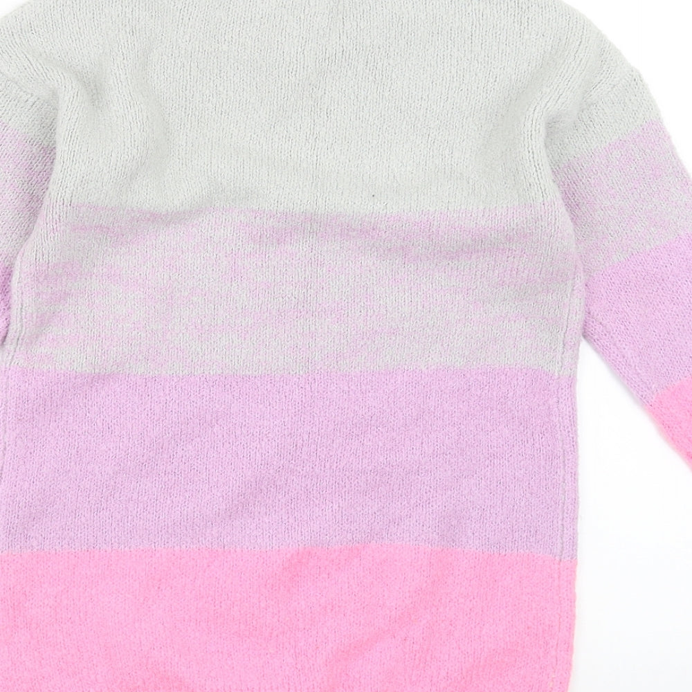 Studio Girls Purple Striped  Pullover Jumper Size 5-6 Years
