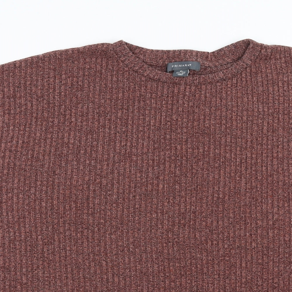 Primark Womens Brown Striped  Pullover Jumper Size XL