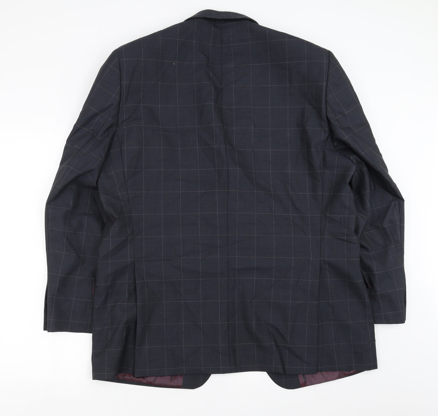 Daniel Hechter Mens Blue Check  Jacket Suit Jacket Size 44