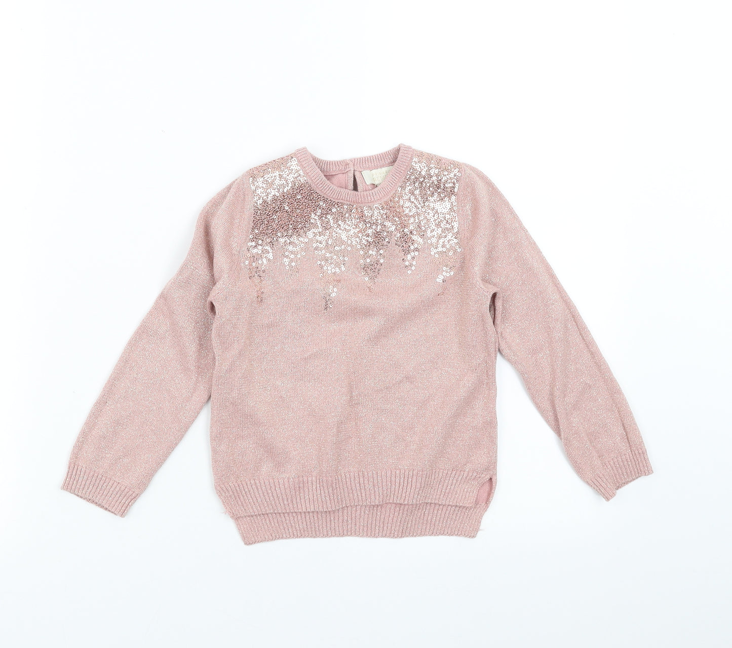 Primark Girls Pink  Knit Pullover Jumper Size 2-3 Years