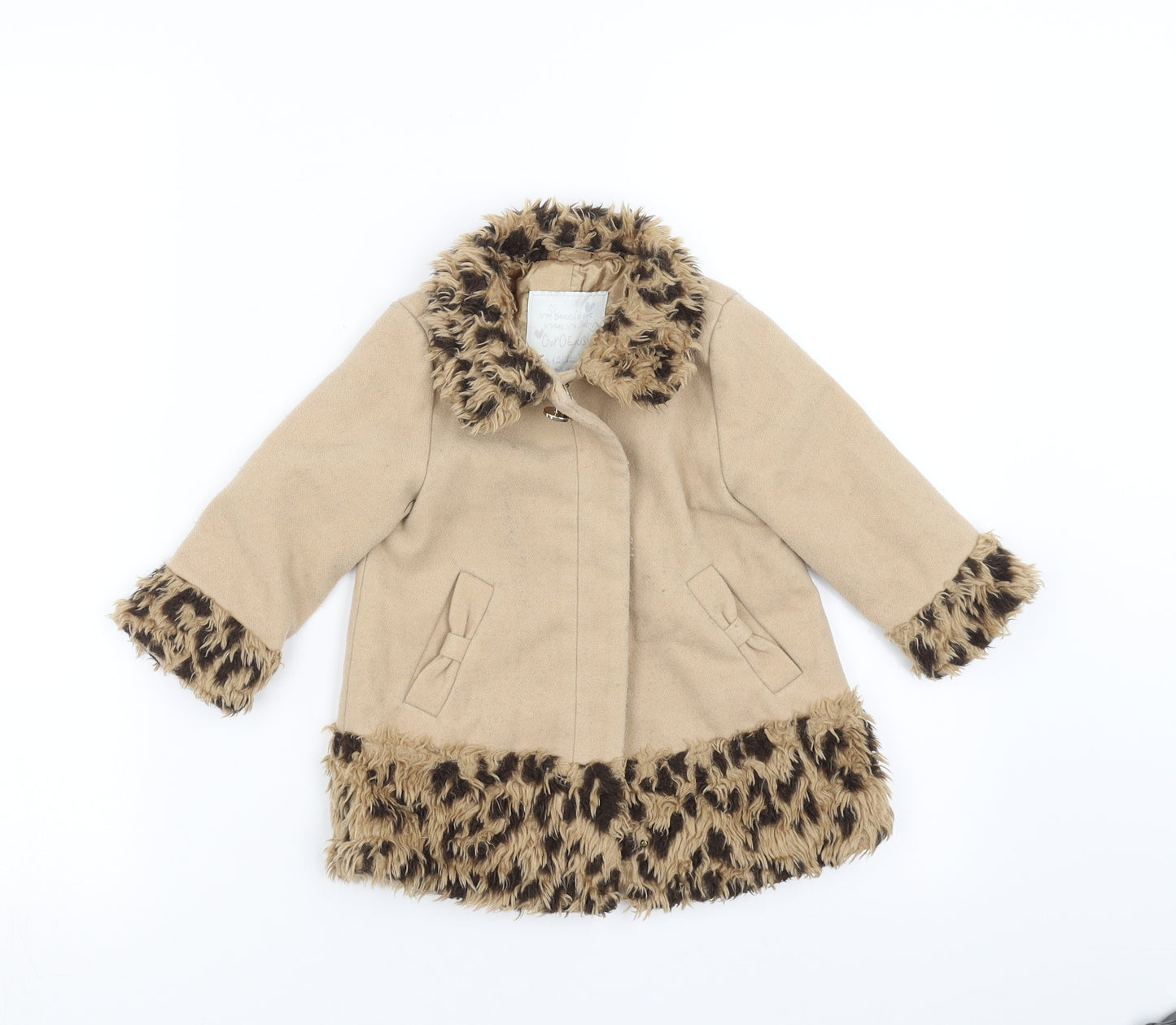 Matalan Girls Beige   Jacket  Size 9-12 Months
