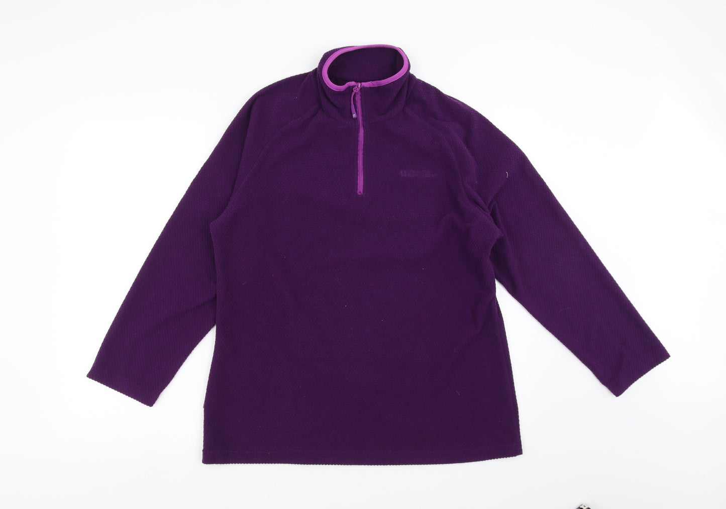 Mountain Warehouse Womens Purple  Fleece Pullover Jumper Size 16