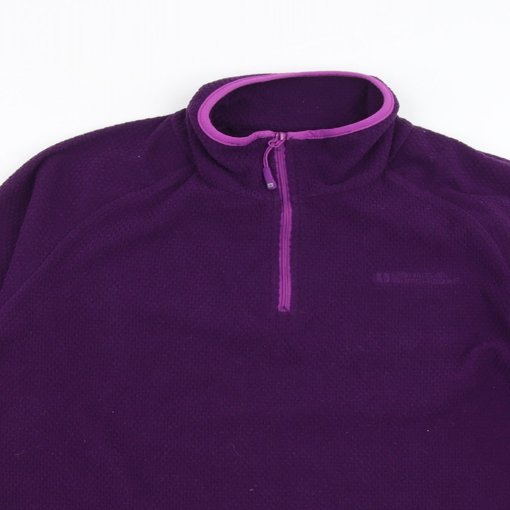 Mountain Warehouse Womens Purple  Fleece Pullover Jumper Size 16