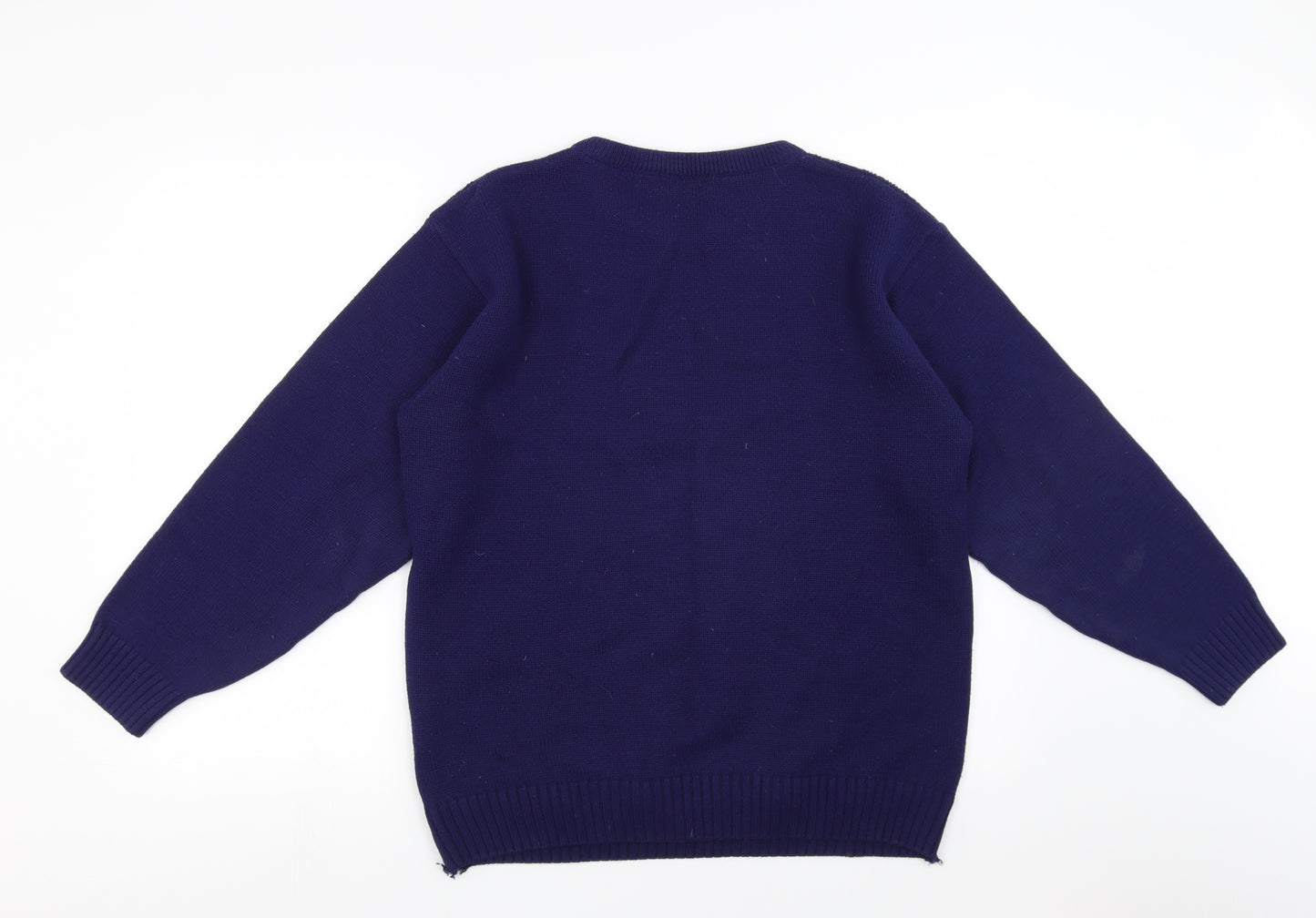 Streamline Mens Blue Geometric  Pullover Jumper Size S