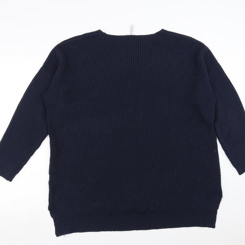 CAPSULE Womens Blue   Pullover Jumper Size L