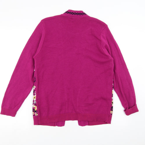 ARISTA Womens Pink Floral  Pullover Jumper Size 10