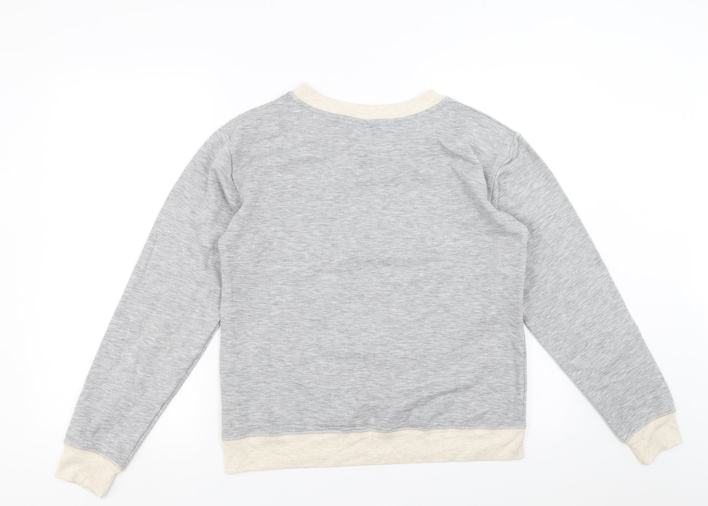 New Look Womens Grey   Pullover Sweatshirt Size 10  - Hello Weekend