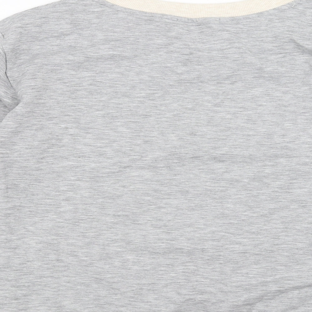 New Look Womens Grey   Pullover Sweatshirt Size 10  - Hello Weekend