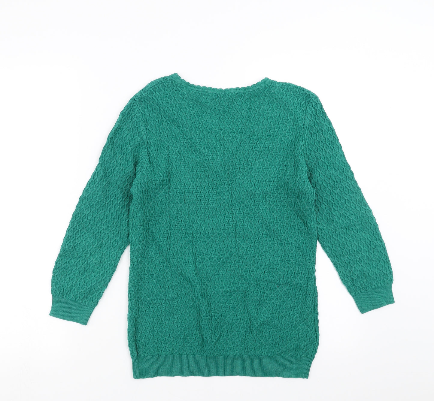 Country Casuals Womens Green Geometric  Pullover Jumper Size S