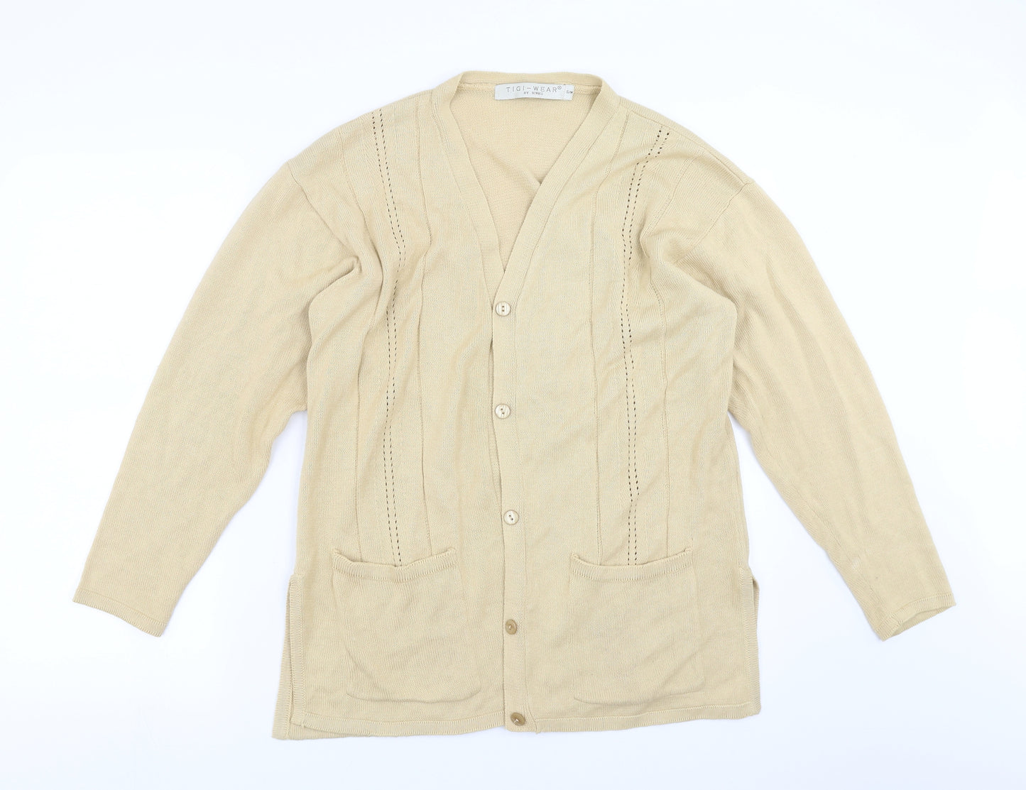 TIGI Womens Beige   Cardigan Jumper Size S