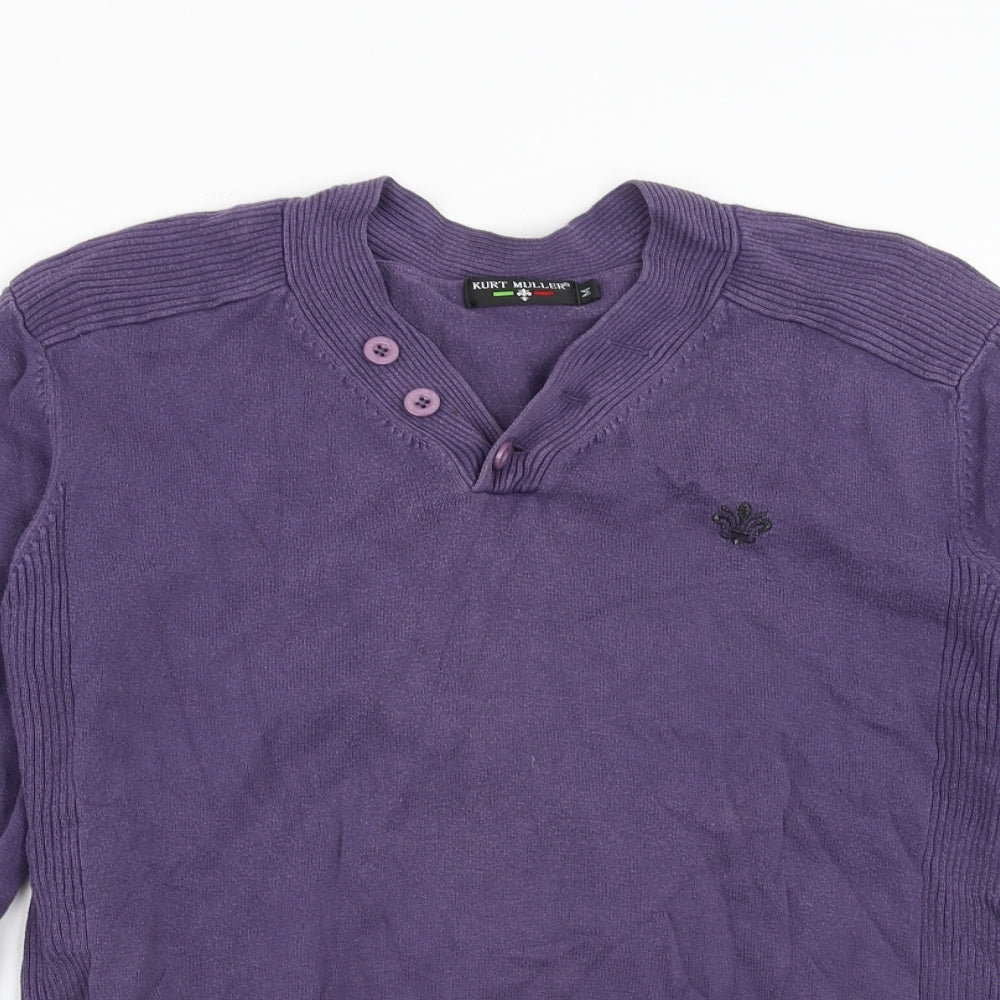 Kurt Muller Mens Purple   Pullover Jumper Size M