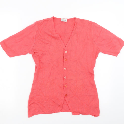 Le Comte Womens Pink   Cardigan Jumper Size 12