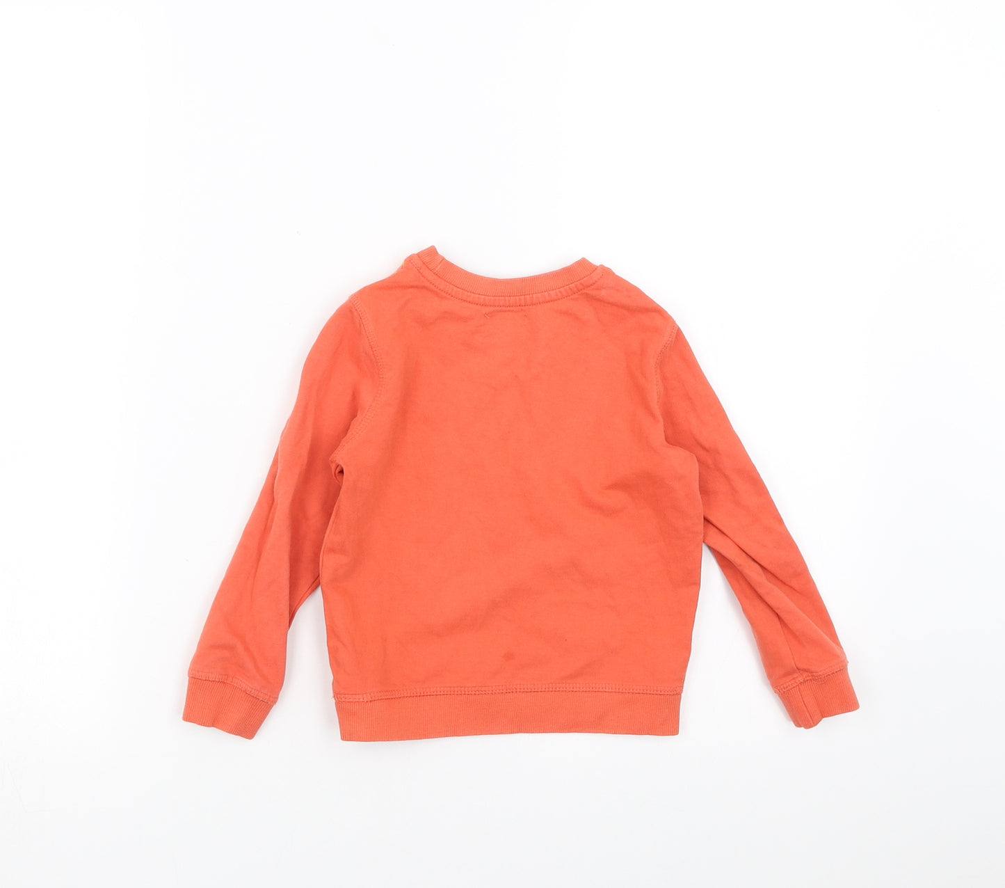 Preworn Boys Orange   Pullover Sweatshirt Size 3 Years  - free