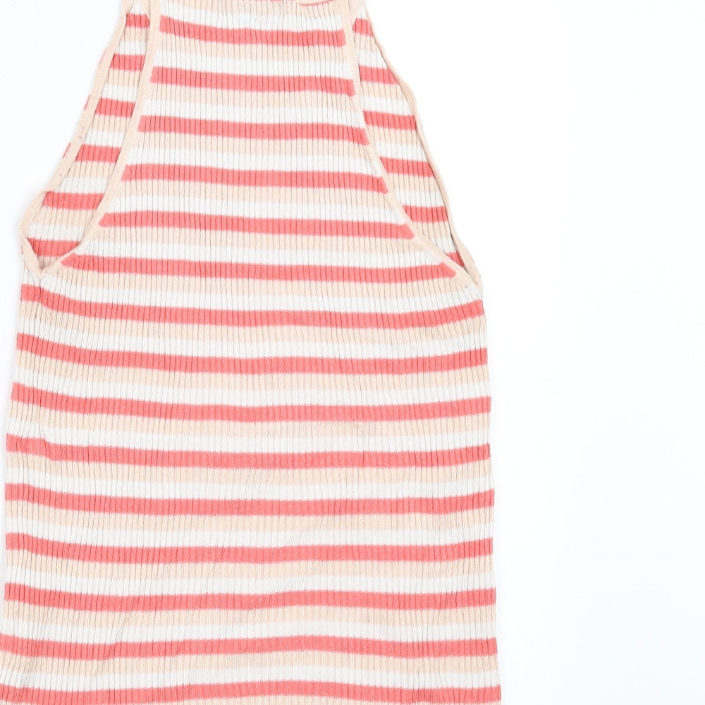 Primark Womens Pink Striped  Pullover Jumper Size 12