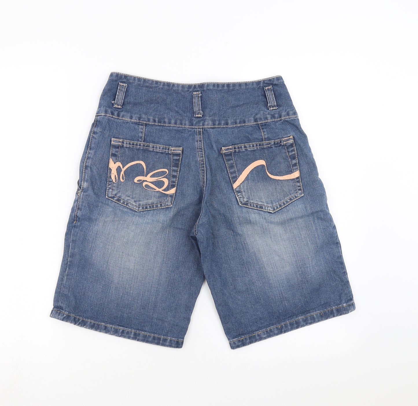 Miss Selfridge Womens Blue  Denim Bermuda Shorts Size 8