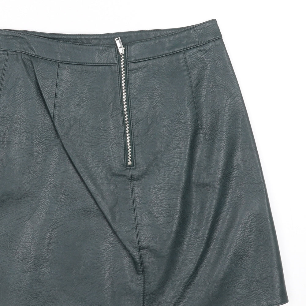 Zara Womens Green   A-Line Skirt Size S