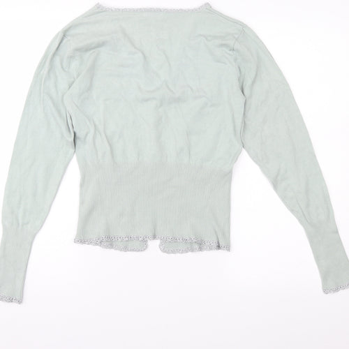 Succo Womens Green  Knit Cardigan Jumper Size M