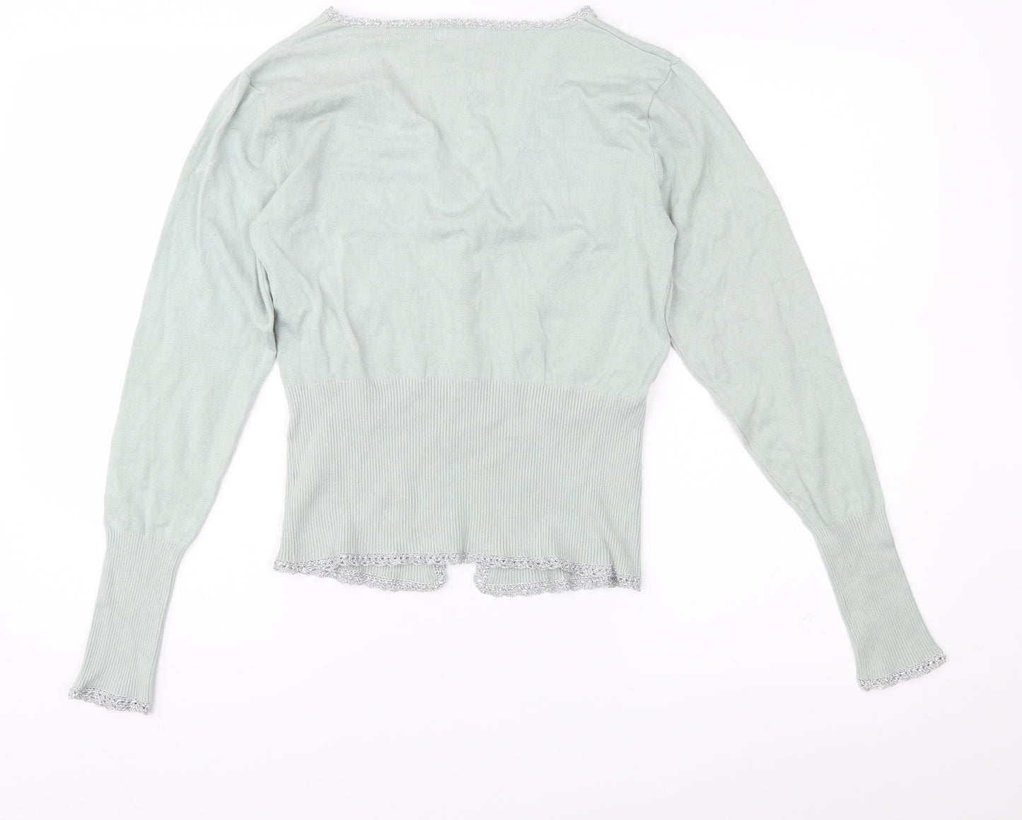 Succo Womens Green  Knit Cardigan Jumper Size M