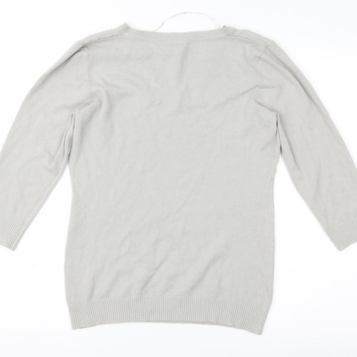 H&M Womens Grey   Pullover Jumper Size L