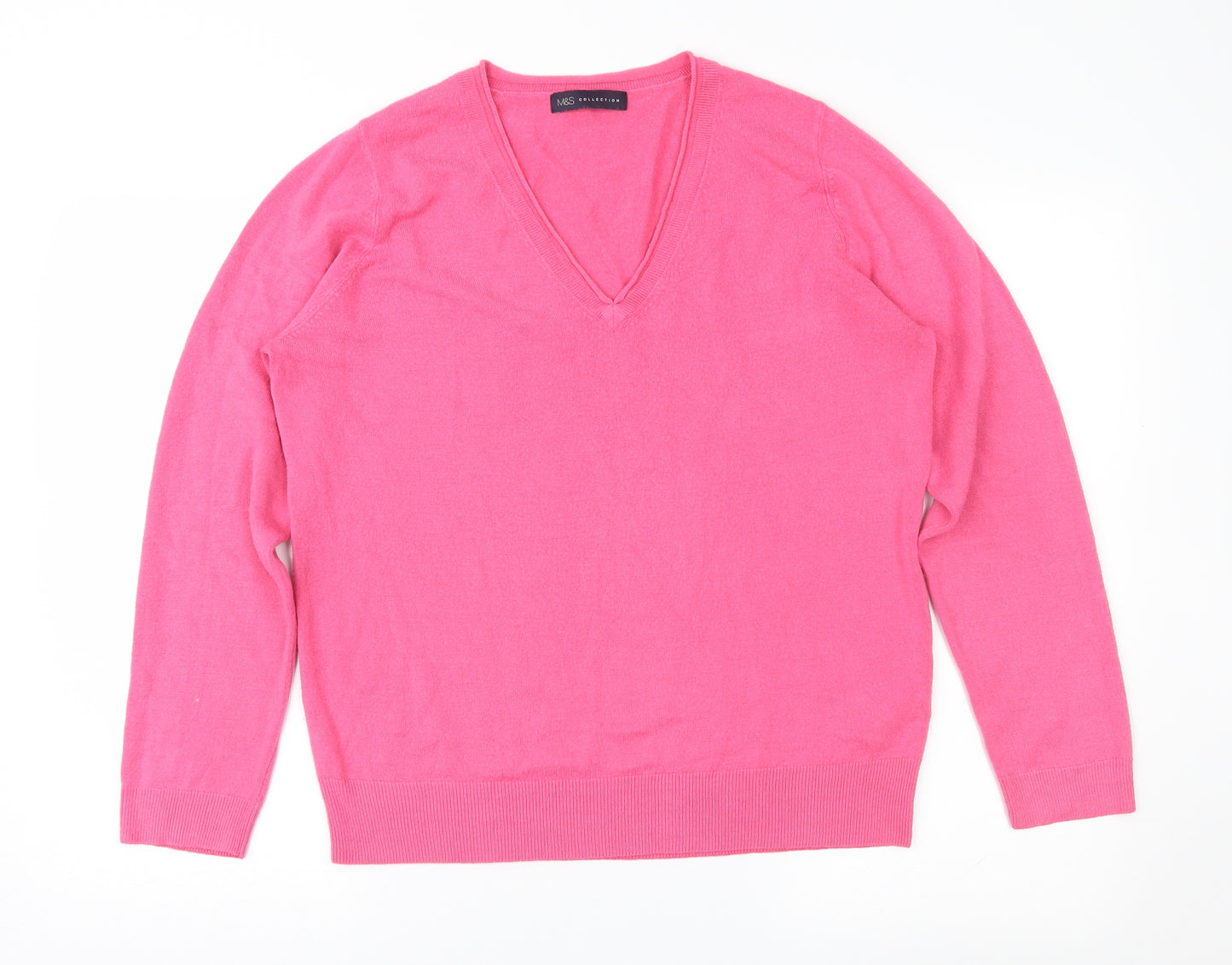 Marks and Spencer Womens Pink   Pullover Jumper Size 16