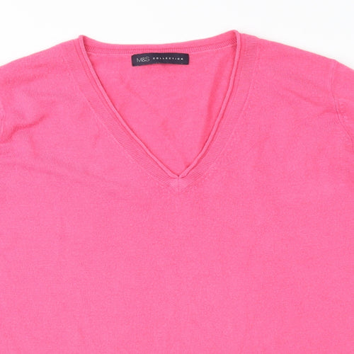 Marks and Spencer Womens Pink   Pullover Jumper Size 16