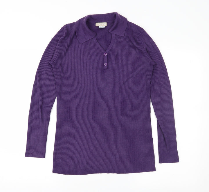 Daxon Womens Purple Pullover Jumper Size 10