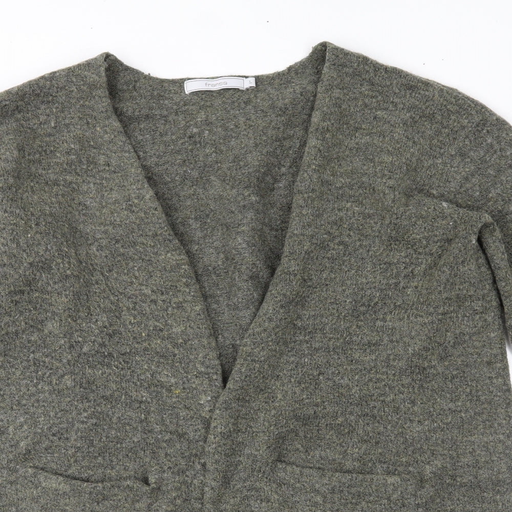 Fransa Womens Green   Cardigan Jumper Size L