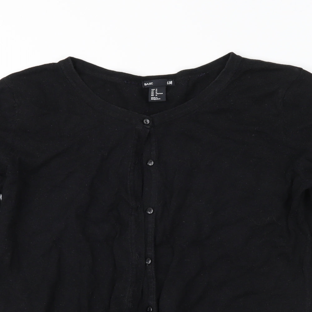 H&M Womens Black   Cardigan Jumper Size M