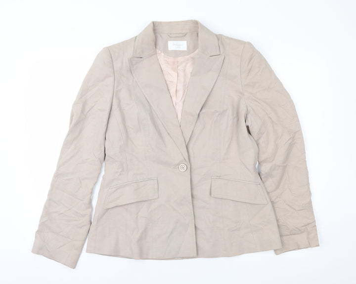 Principles Womens Brown Jacket Suit Jacket Size 14