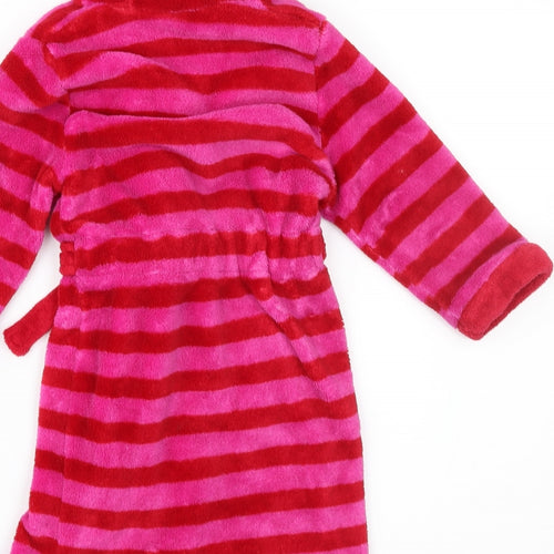 Mini Club Girls Pink Striped   Robe Size 2-3 Years