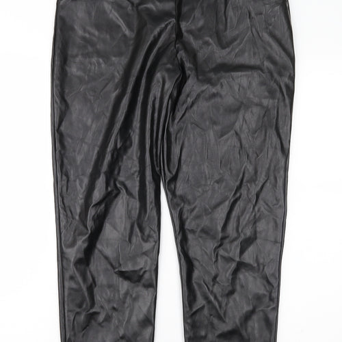 PRETTYLITTLETHING Womens Black   Trousers  Size 12 L26 in