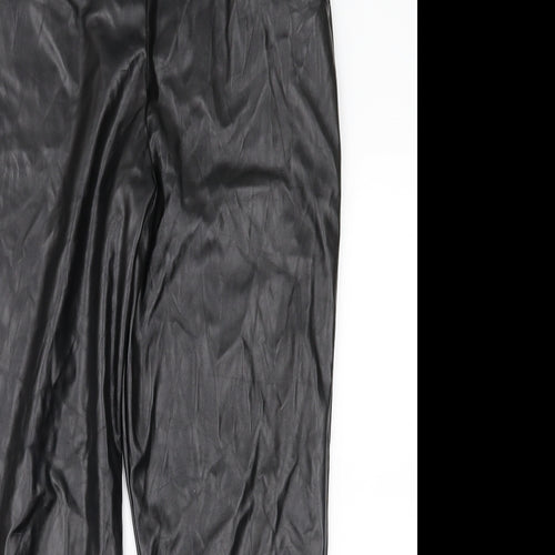 PRETTYLITTLETHING Womens Black   Trousers  Size 12 L26 in