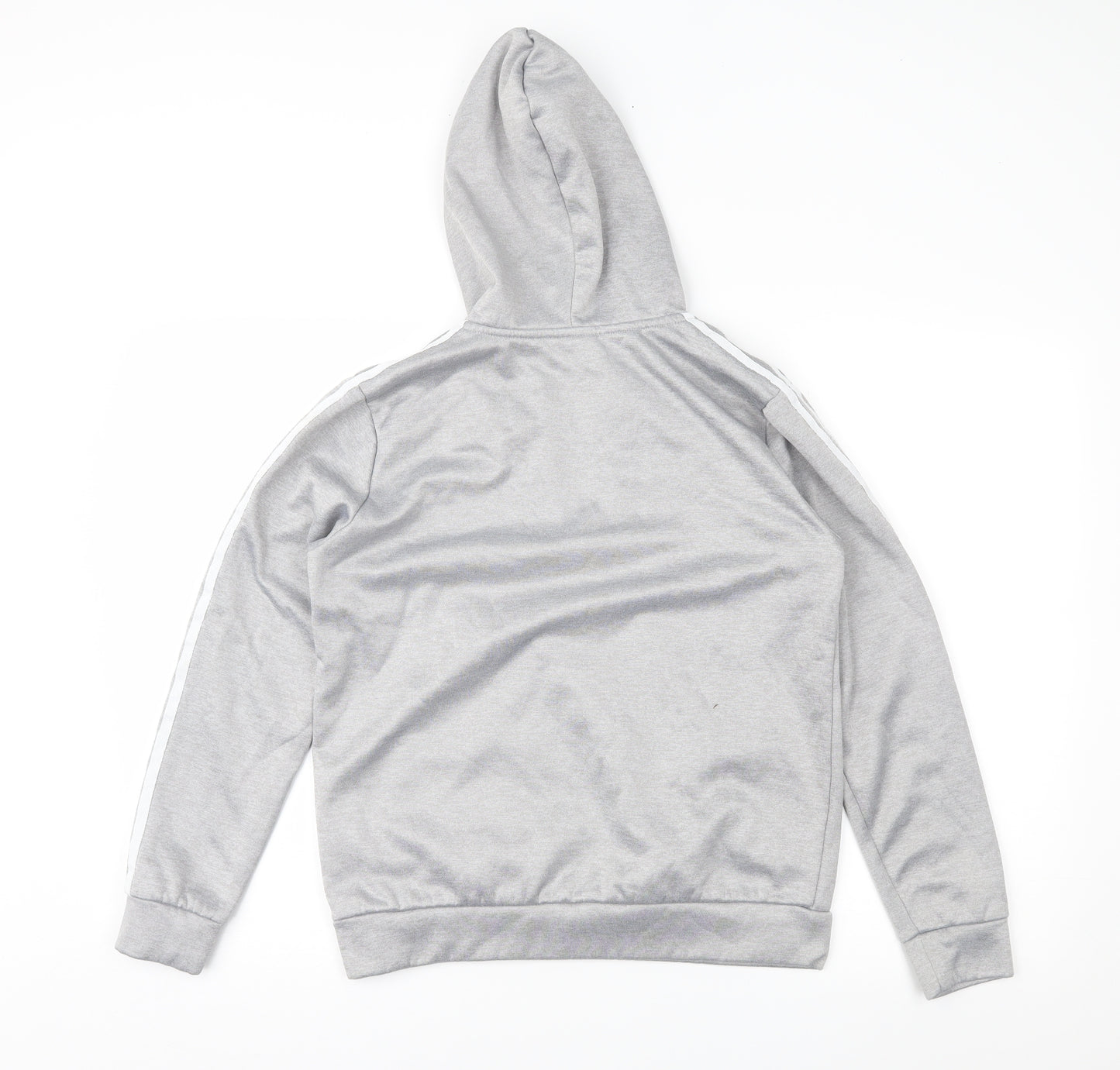 adidas Boys Grey Colourblock  Pullover Hoodie Size 13-14 Years
