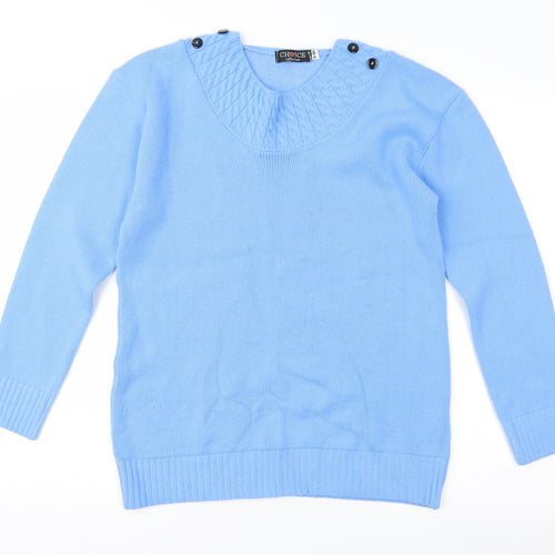 Choice Womens Blue   Pullover Jumper Size S