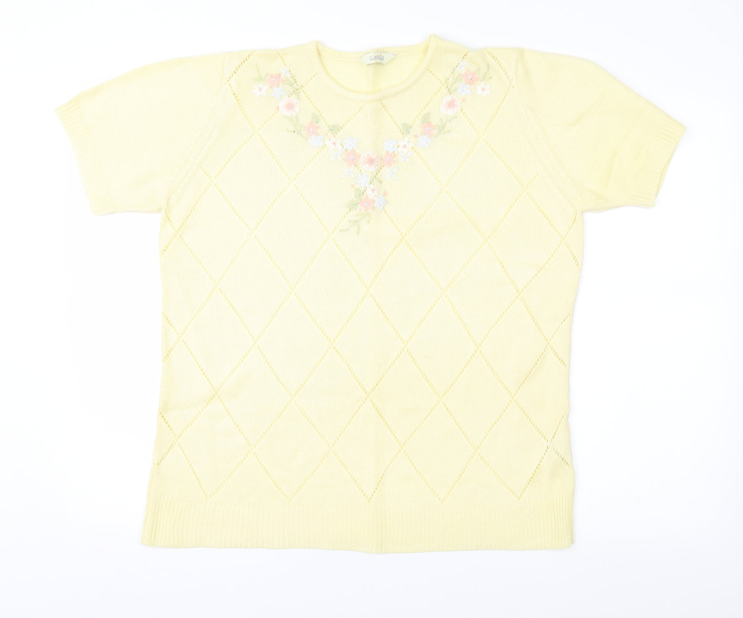 Classic Womens Yellow   Pullover Jumper Size 12