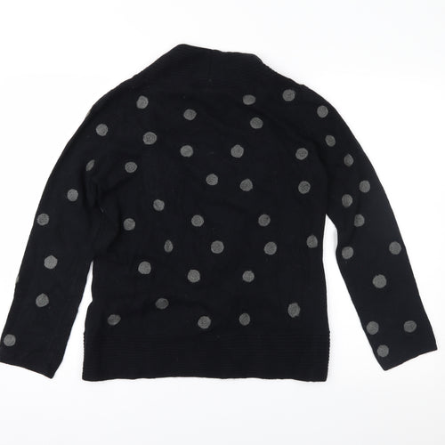 Alex & Co. Womens Black Polka Dot  Pullover Jumper Size 14