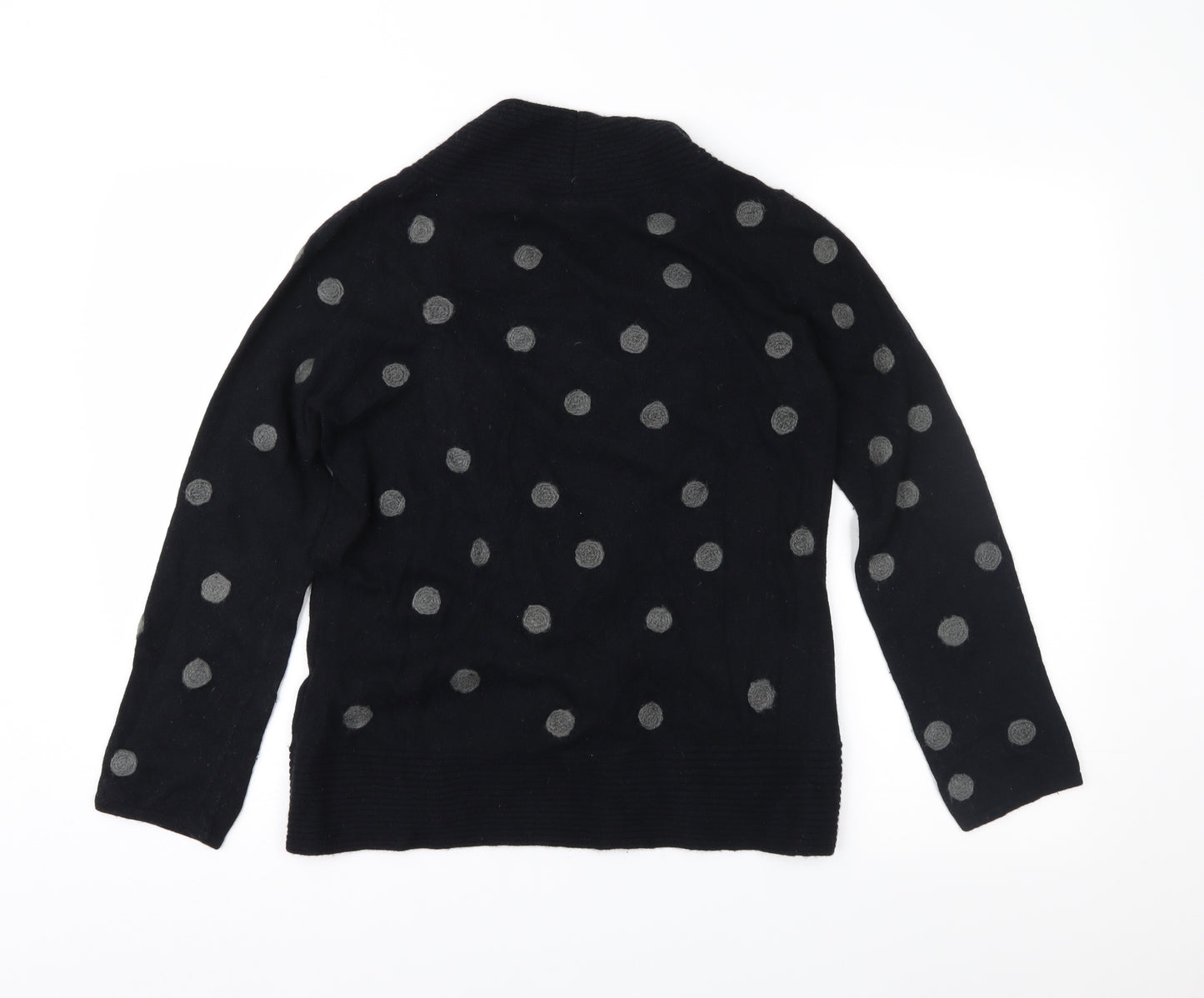 Alex & Co. Womens Black Polka Dot  Pullover Jumper Size 14