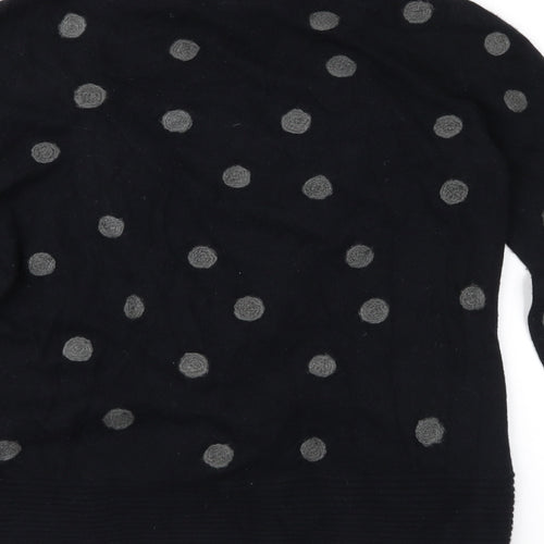 Alex & Co. Womens Black Polka Dot  Pullover Jumper Size 14