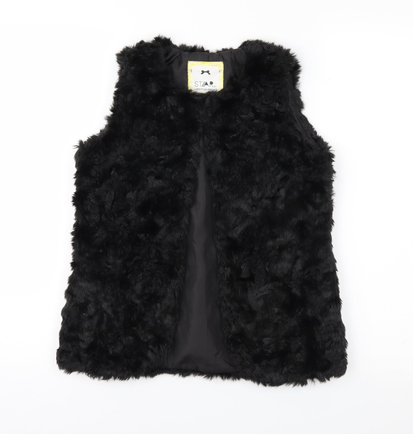 Julien Macdonald Girls Black   Gilet Waistcoat Size 8-9 Years