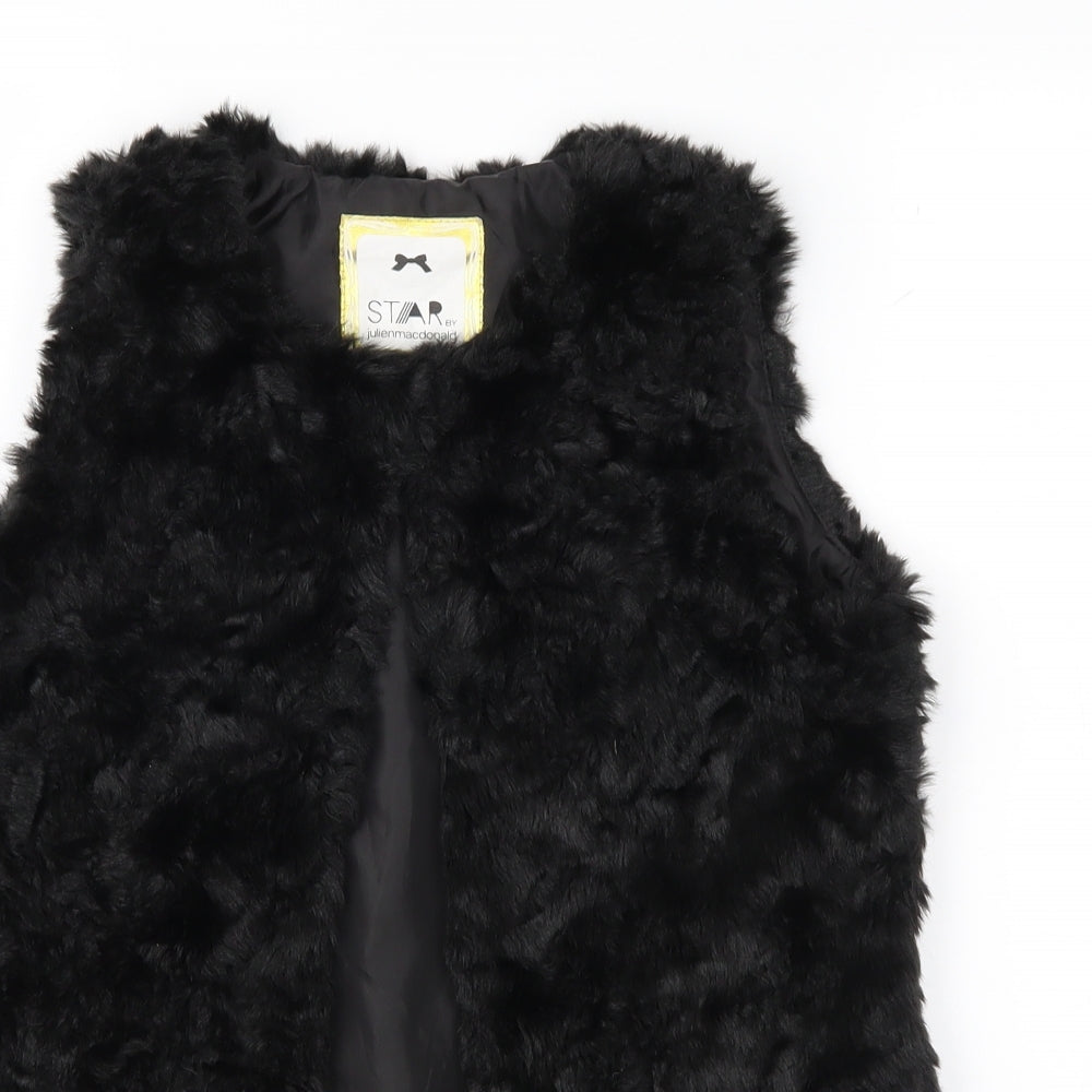 Julien Macdonald Girls Black   Gilet Waistcoat Size 8-9 Years