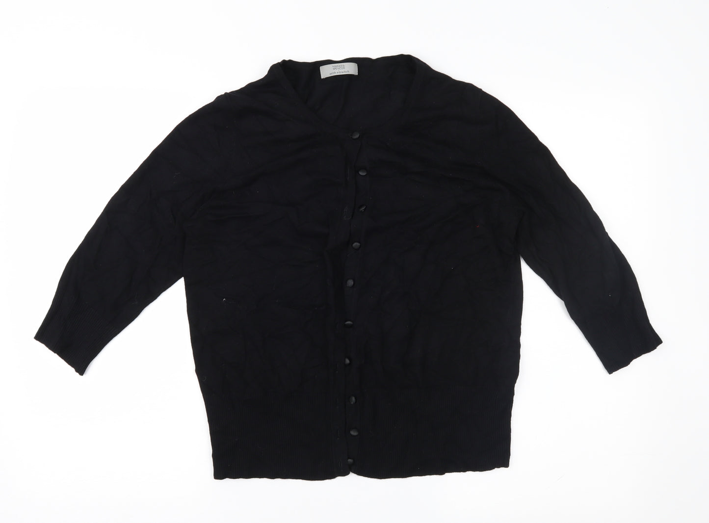 Marks and Spencer Womens Black   Cardigan Jumper Size 16