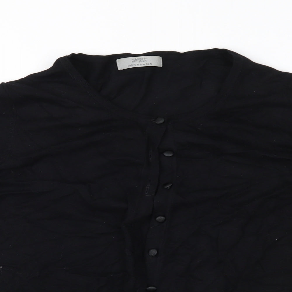 Marks and Spencer Womens Black   Cardigan Jumper Size 16