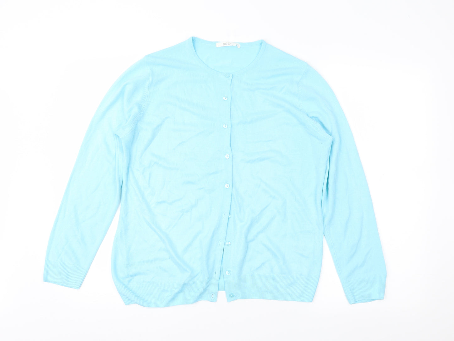 Marks and Spencer Womens Blue   Cardigan Jumper Size 16